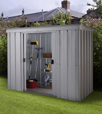 Makro Metalen tuinhuis 84 pz 224 x 104 cm aanbieding