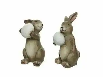 Multi bazar Konijn Terracotta Ei Bruin 2 Assortiment Prijs Per Stuk aanbieding