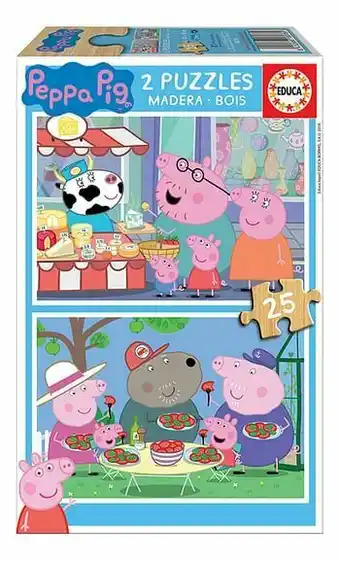 Dreamland Educa Borras puzzel 2-in-1 Peppa Pig aanbieding