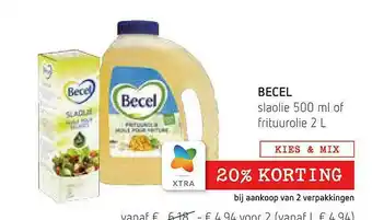 Spar Becel Slaolie Of Frituurolie aanbieding