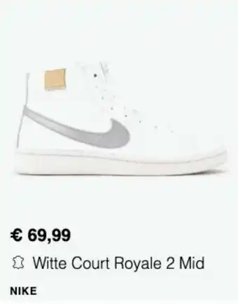 vanHaren Nike Witte Court Royale 2 Mid aanbieding