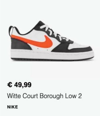vanHaren Nike Witte Court Borough Low 2 aanbieding