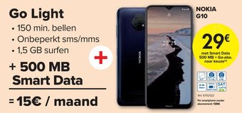 Carrefour Nokia G10 aanbieding