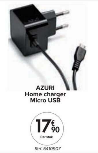 Carrefour Azuri Home charger Micro USB aanbieding
