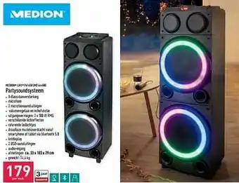 ALDI Medion life p61458 md 44458 partysoundsysteem aanbieding