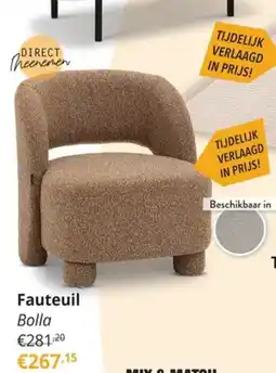 YGO Fauteuil Bolla aanbieding
