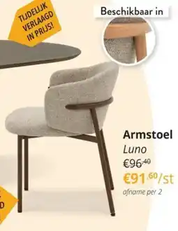 YGO Armstoel Luno aanbieding