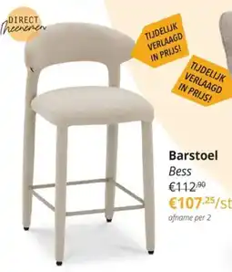YGO Barstoel Bess aanbieding
