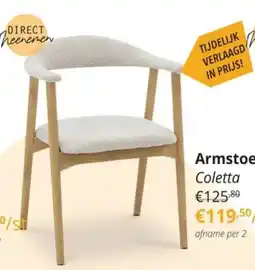 YGO Armstoel Coletta aanbieding