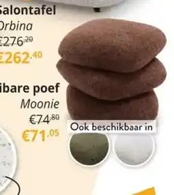 YGO Draaibare poef Moonie aanbieding