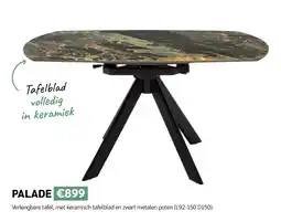 Crack Palade tafel aanbieding