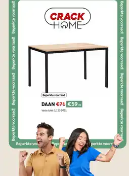 Crack Vaste tafel Daan aanbieding