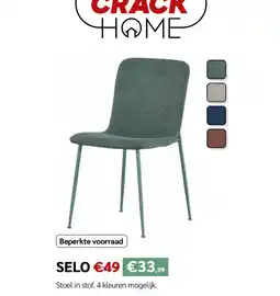 Crack Stoel in stof aanbieding