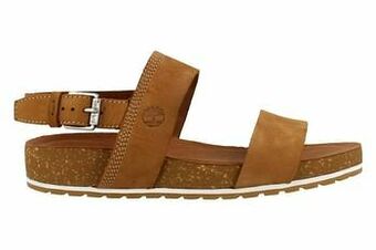 Berca Shoes Timberland Sandaal Plat Dames Malibu Wave Comfort - Cognac aanbieding