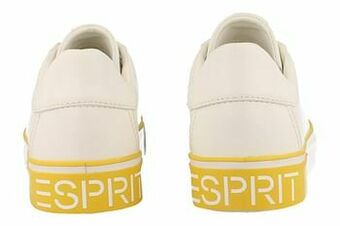 Berca Shoes Esprit Sneaker Laag Dames Pamela Lace Up Trend Okergeel - Wit aanbieding