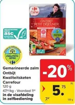 Carrefour Market Gemarineerde zalm ontbijt aanbieding