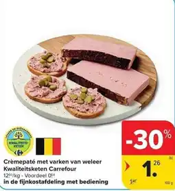 Carrefour Market Crèmepâté met varken van weleer aanbieding