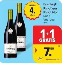 Carrefour Market Frankrijk Pinot'eur Pinot Noir Rood aanbieding