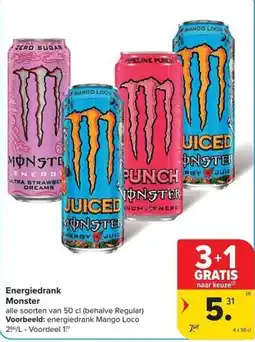 Carrefour Market Energiedrank Monster aanbieding