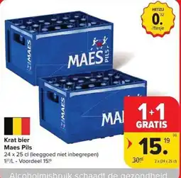 Carrefour Market Krat bier Maes Pils aanbieding