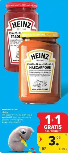 Carrefour Market Warme sauzen Heinz aanbieding