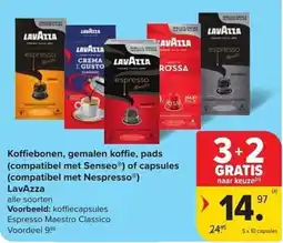 Carrefour Market Koffiebonen, gemalen koffie, pads aanbieding