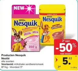Carrefour Market Nesquik milk-mix aanbieding