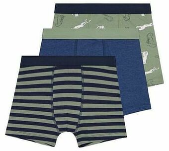 HEMA HEMA Kinderboxers Katoen Stretch Cheetah - 3 Stuks Groen (groen) aanbieding
