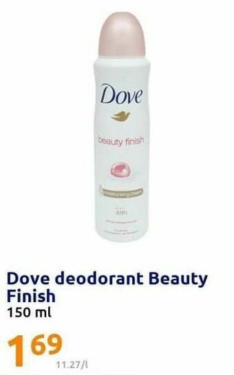 Action Dove deodorant beauty finish aanbieding