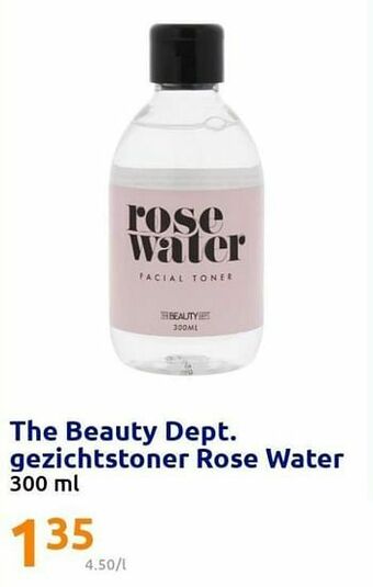 Action The beauty dept. gezichtstoner rose water aanbieding