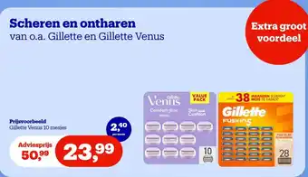 Scheren en ontharen van o.a. Gillette en Gillette Venus
