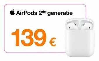 Orange Apple airpods 2de generatie aanbieding