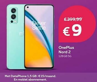 Proximus Oneplus nord 2 128gb 5g aanbieding