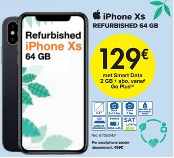Carrefour iPhone XS Refurbished 64 GB aanbieding