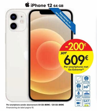 Carrefour iPhone 12 64 GB aanbieding