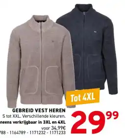 Trafic Gebreid vest heren aanbieding