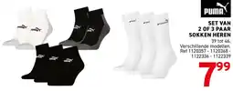 Trafic Set van 2 of 3 paar sokken heren aanbieding