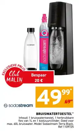 Trafic Bruiswatertoestel Sodastream aanbieding