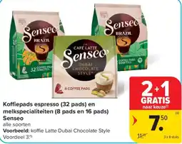 Carrefour Koffiepads espresso en melkspecialiteiten aanbieding