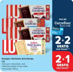 Carrefour LU Koekjes Véritable Scholiertje aanbieding