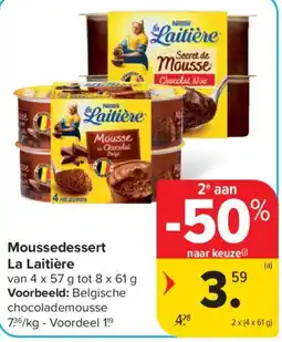 Carrefour Moussedessert La Laitière aanbieding