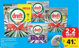 Carrefour Vaatwastabletten Miracle Platinum en Platinum Plus Dreft aanbieding