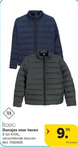 Carrefour Basic Donsjas voor heren aanbieding