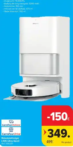 Carrefour Robotstofzuiger L10S Ultra Gen3 aanbieding
