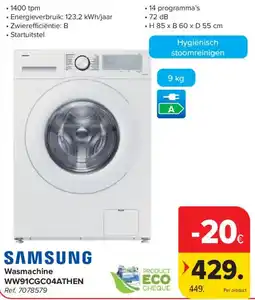 Carrefour Wasmachine Samsung aanbieding