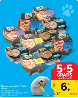 Carrefour Natvoer voor katten Filets Sheba aanbieding