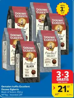 Carrefour Gemalen koffie Excellent Douwe Egberts aanbieding