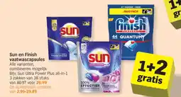 Albert Heijn Sun en Finish vaatwascapsules aanbieding