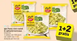 Albert Heijn Iglo Pasta mini-ravioli in spinazieroomsaus aanbieding