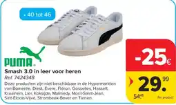 Carrefour Puma smash 3.0 in leer voor heren aanbieding